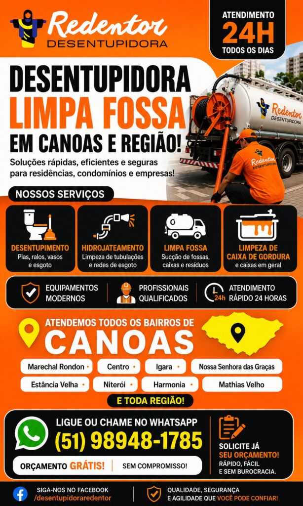 Para solicitar orçamento com a Desentupidora Redentor, ligue ou chame no Whatsapp (51) 98948-1785. Você também pode entrar em contato através do nosso formulário de contato.
