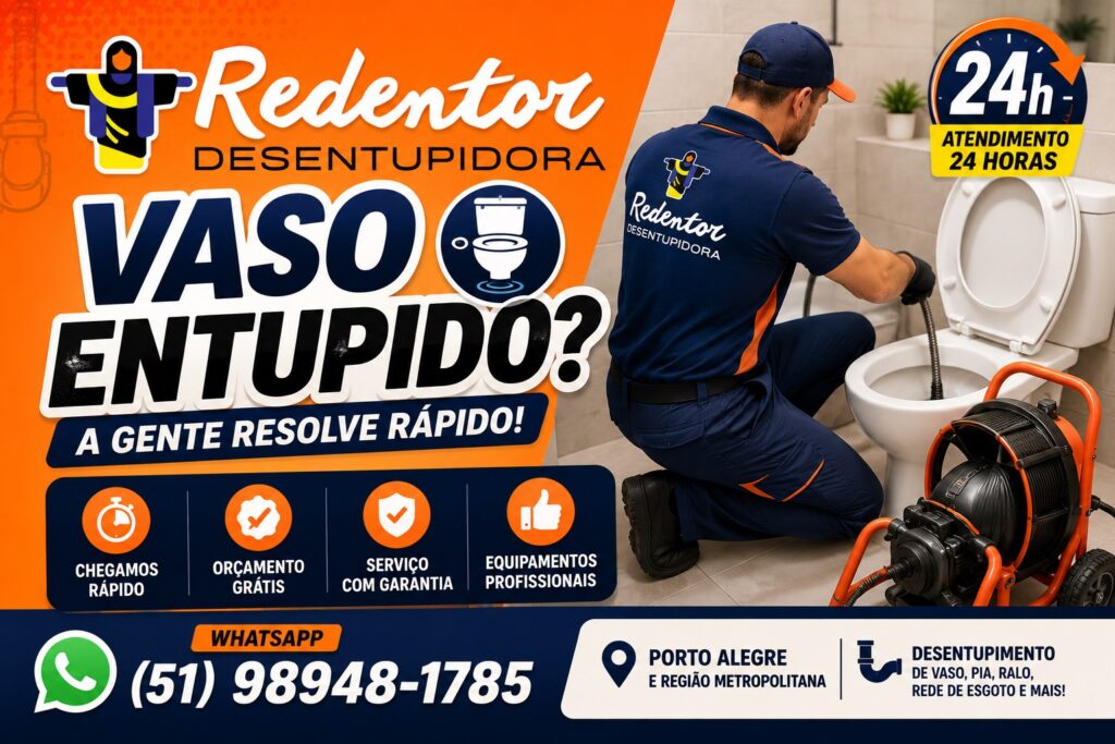 Vaso entupido em Porto Alegre com atendimento 24 horas, orçamento grátis e sem compromisso. WhatsApp (51) 98948-1785.