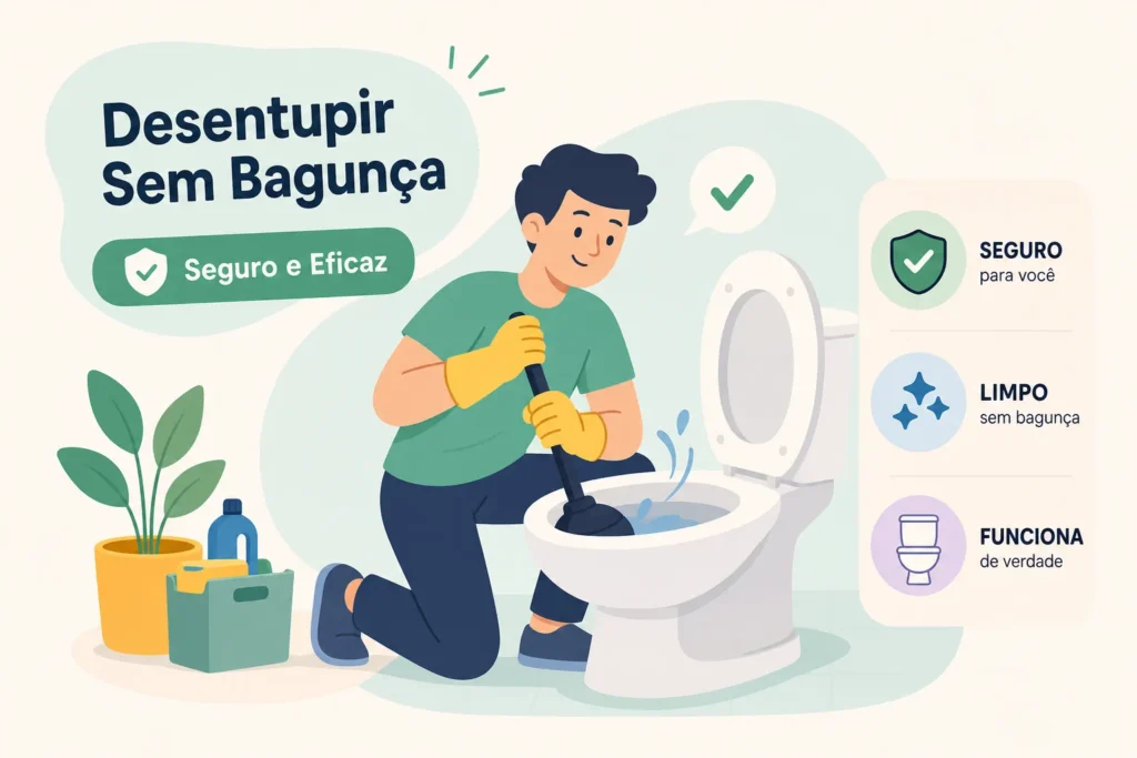 Aprenda como desentupir privada entupida com fezes de forma segura e sem sujeira. Confira o passo a passo com desentupidor e quando chamar!